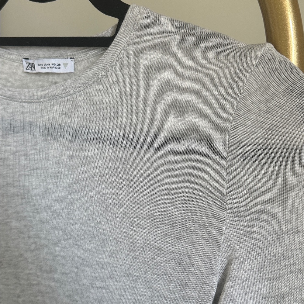 ZARA gray long sleeve tshirt (size Medium) ✨ - Picture 3 of 4